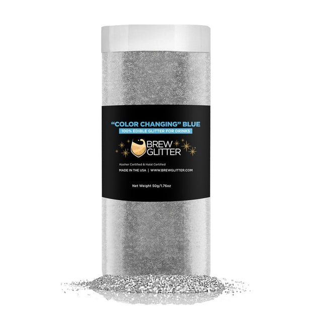 Blue Edible Color Changing Brew Glitter | Cocktail Beverage Glitter